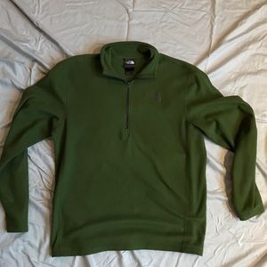 The North Face quarter zip green medium sweatshirt